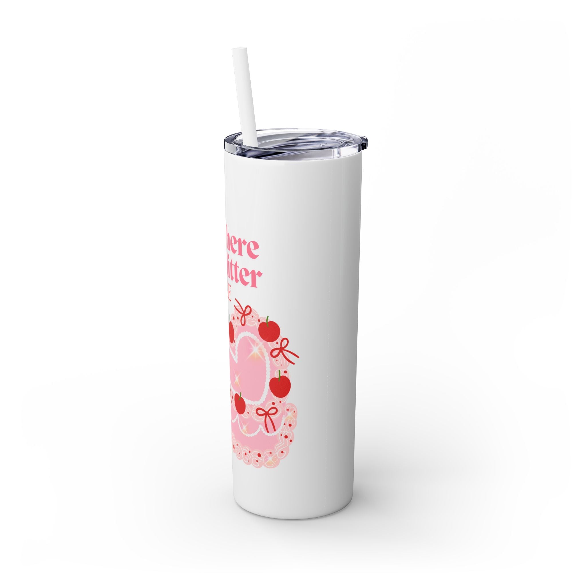 Cake Tumbler with Straw, 20oz